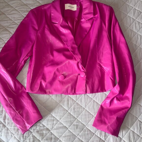 Ídem ditto small pleather‎ short jacket EUC - Picture 1 of 4